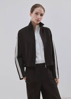 Pantalon Droit Rayure Contrastée