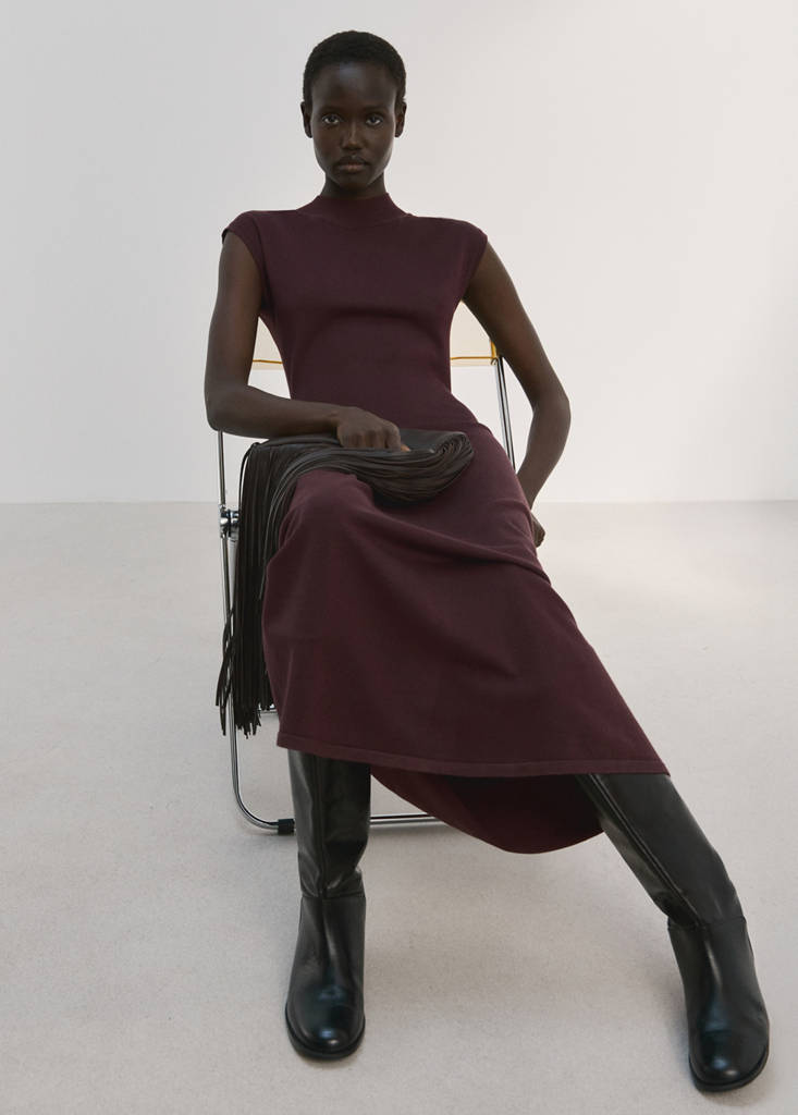 Robe Maille Col Montant
