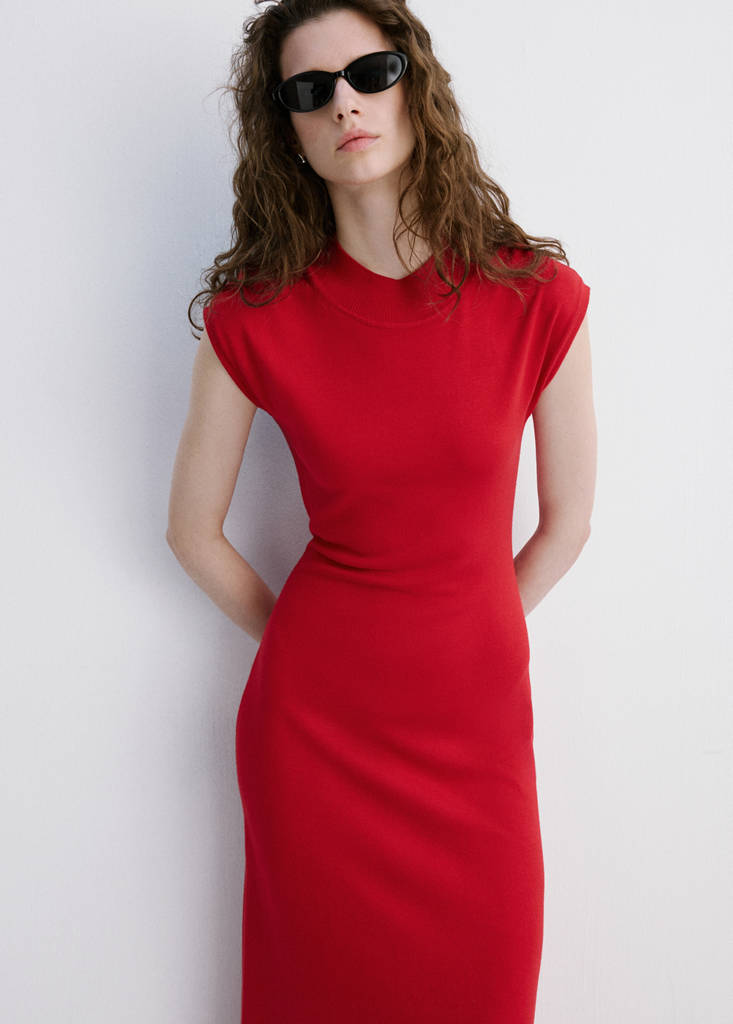Robe Maille Col Montant