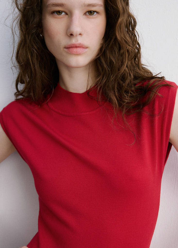 Robe Maille Col Montant