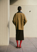 Trench Col En Cuir Synthétique