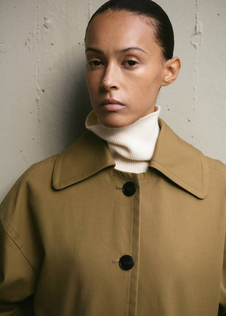 Trench Col En Cuir Synthétique