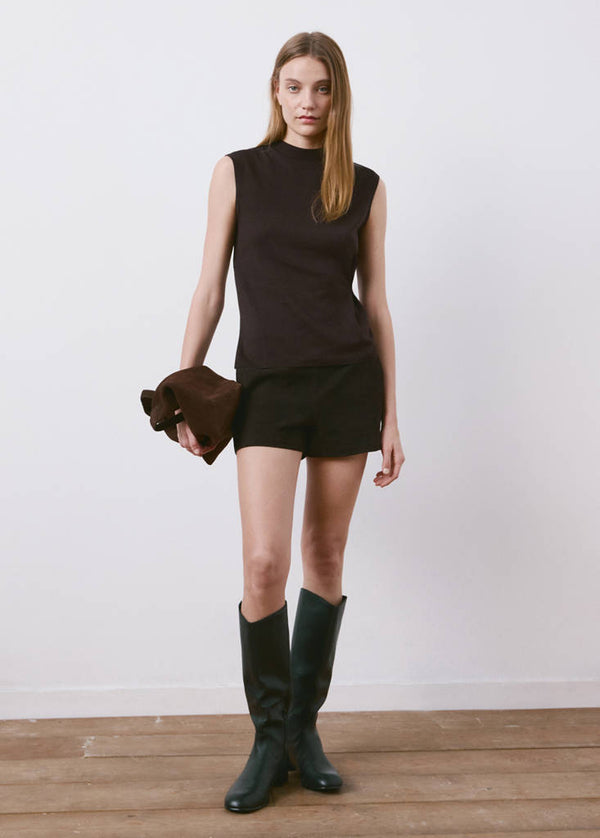 Top In Maglia Arricciato Sul Lato