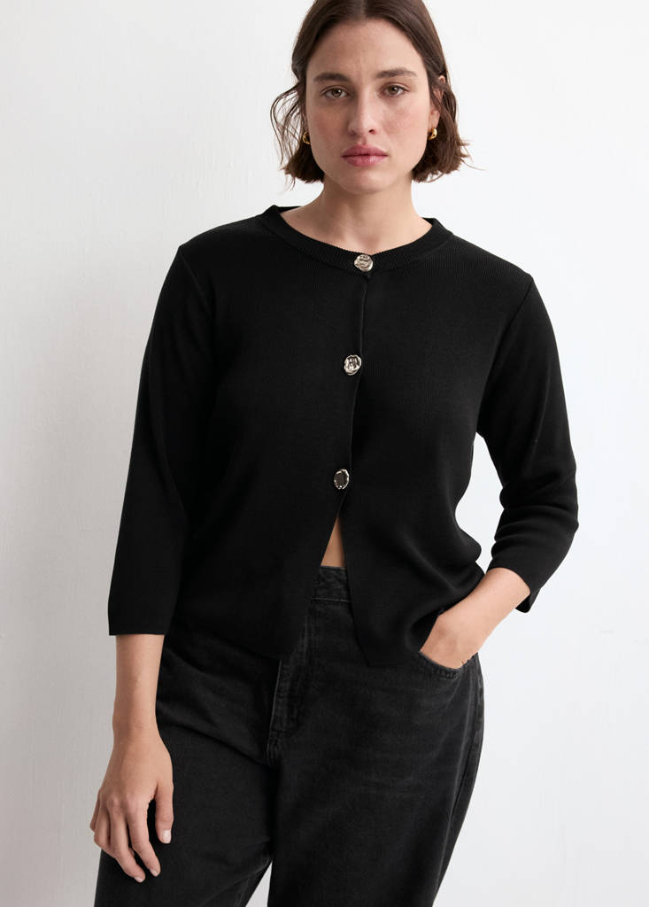 Cardigan Maille Boutons Bijoux
