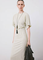 Robe Détails Froncés Sur Les Côtés