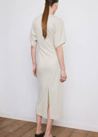 Robe Détails Froncés Sur Les Côtés