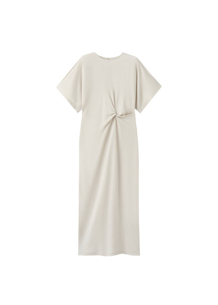 Robe Détails Froncés Sur Les Côtés