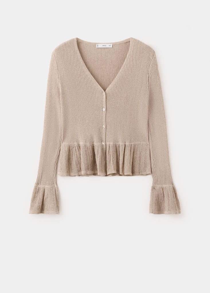 Cardigan Maille Volants