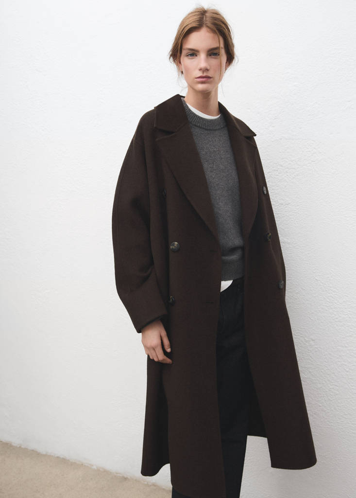 Manteau Laine Fait Main Oversize