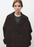 Manteau Laine Fait Main Oversize