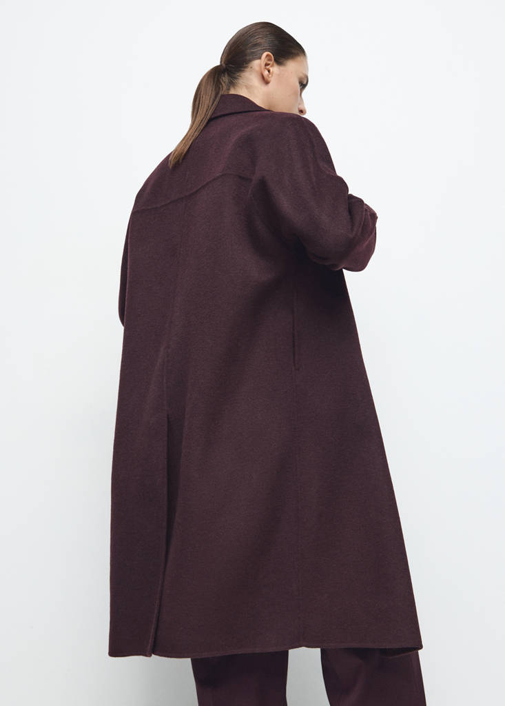 Manteau Laine Fait Main Oversize