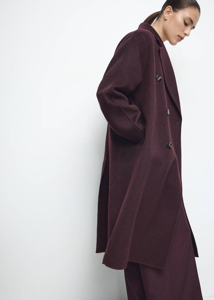 Manteau Laine Fait Main Oversize