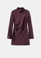 Robe En Satin Détail Pinces