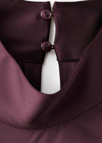 Robe En Satin Détail Pinces
