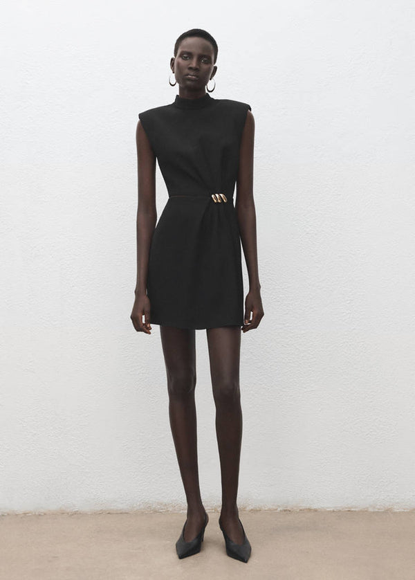 Robe À Découpes Avec Ornement Métallisé
