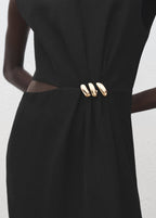 Robe À Découpes Avec Ornement Métallisé