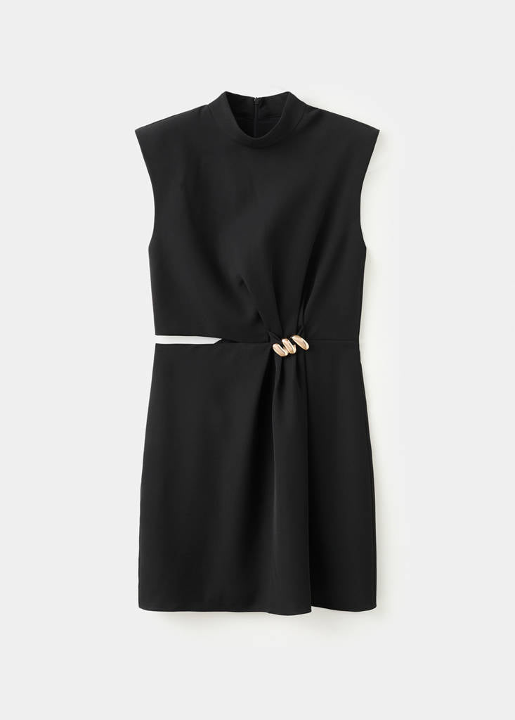 Robe À Découpes Avec Ornement Métallisé