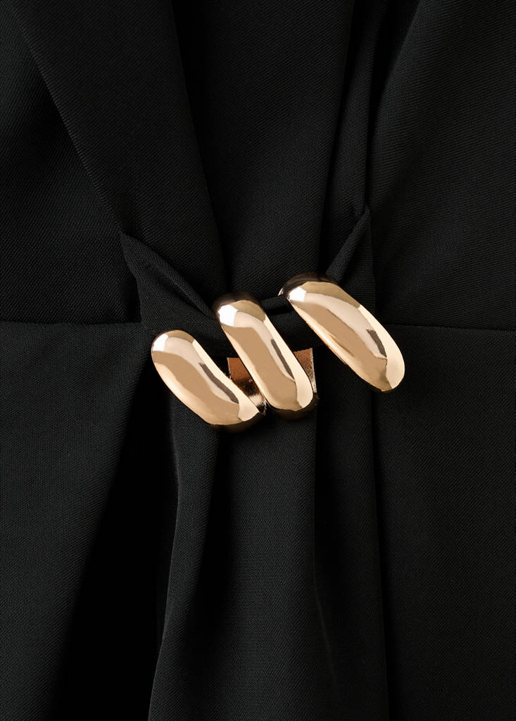 Robe À Découpes Avec Ornement Métallisé