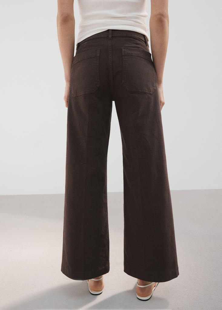 Jeans Anchos Con Bolsillos