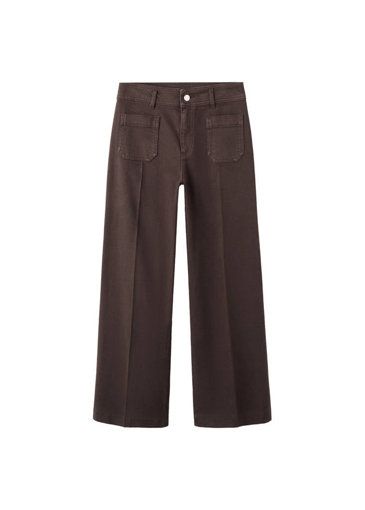 Jeans Anchos Con Bolsillos