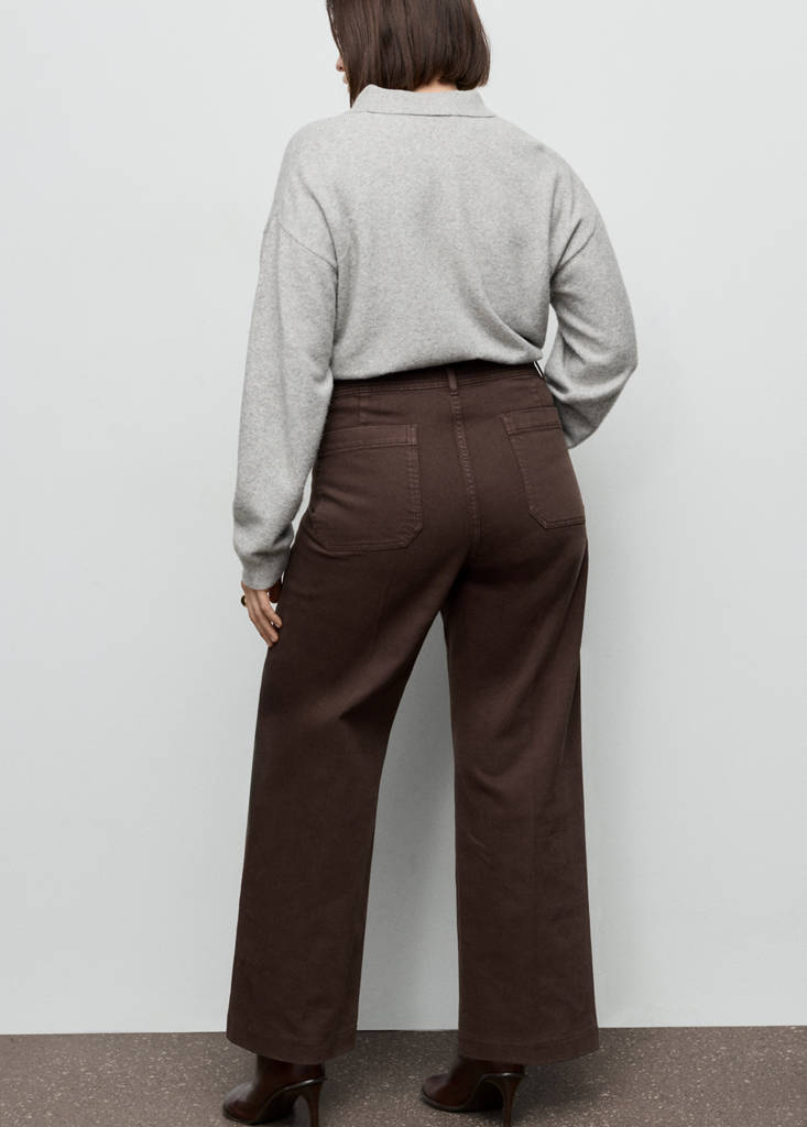 Jeans Anchos Con Bolsillos