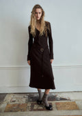 Robe Ceinture Col En V