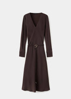 Robe Ceinture Col En V