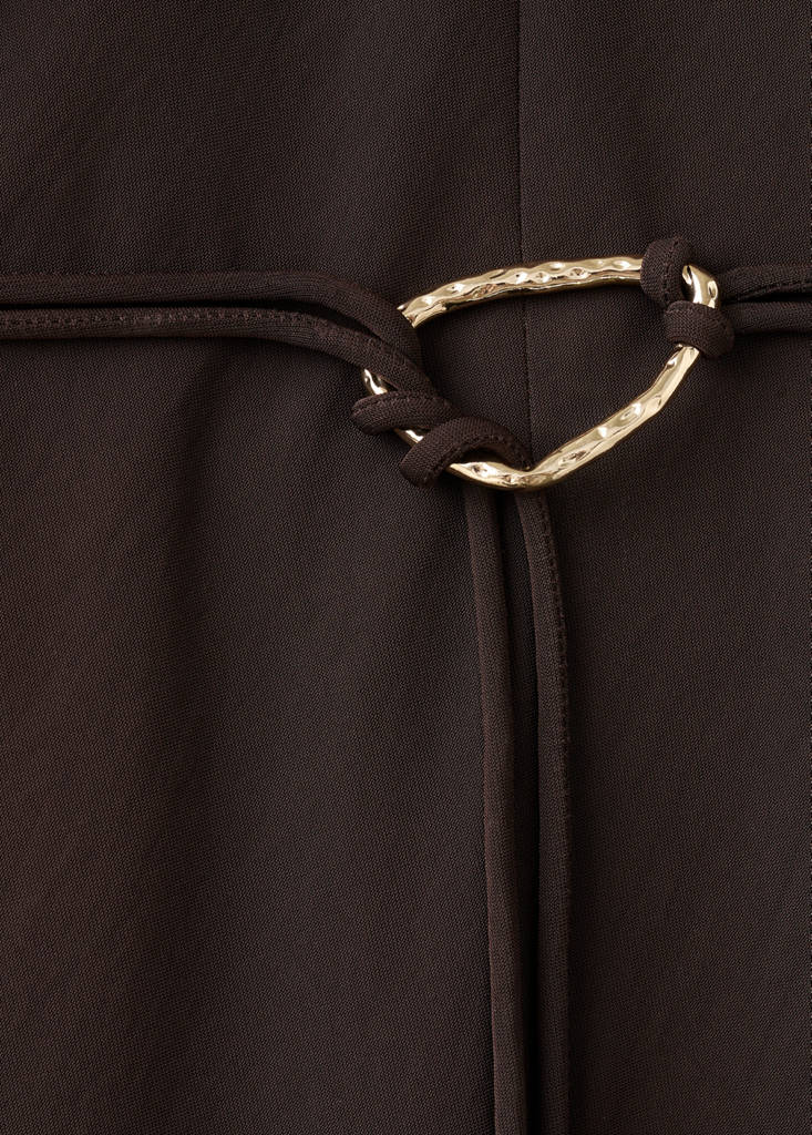 Robe Ceinture Col En V