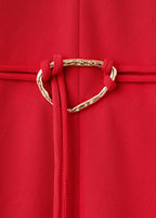 Robe Ceinture Col En V