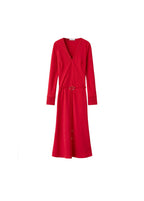 Robe Ceinture Col En V