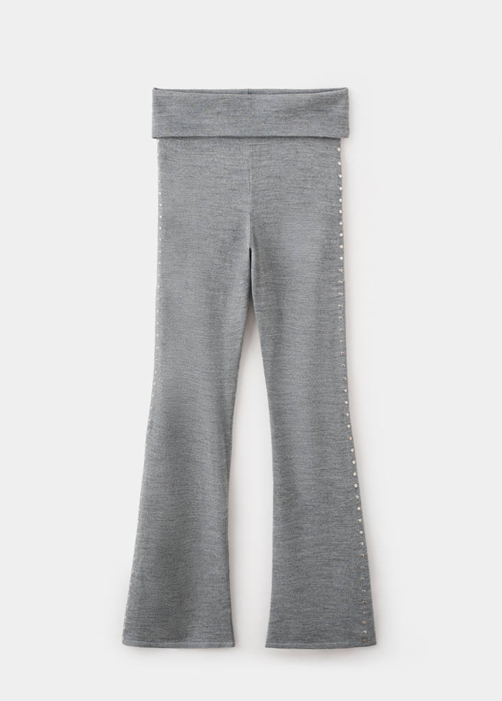 Pantalon En Maille Clouté