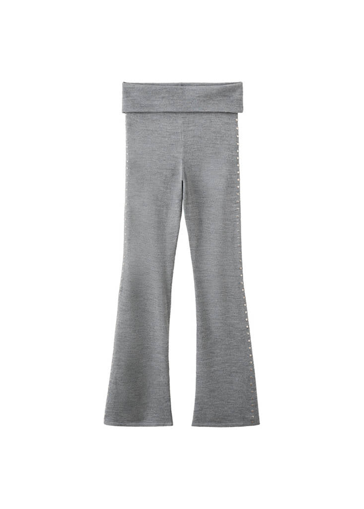 Pantalon En Maille Clouté
