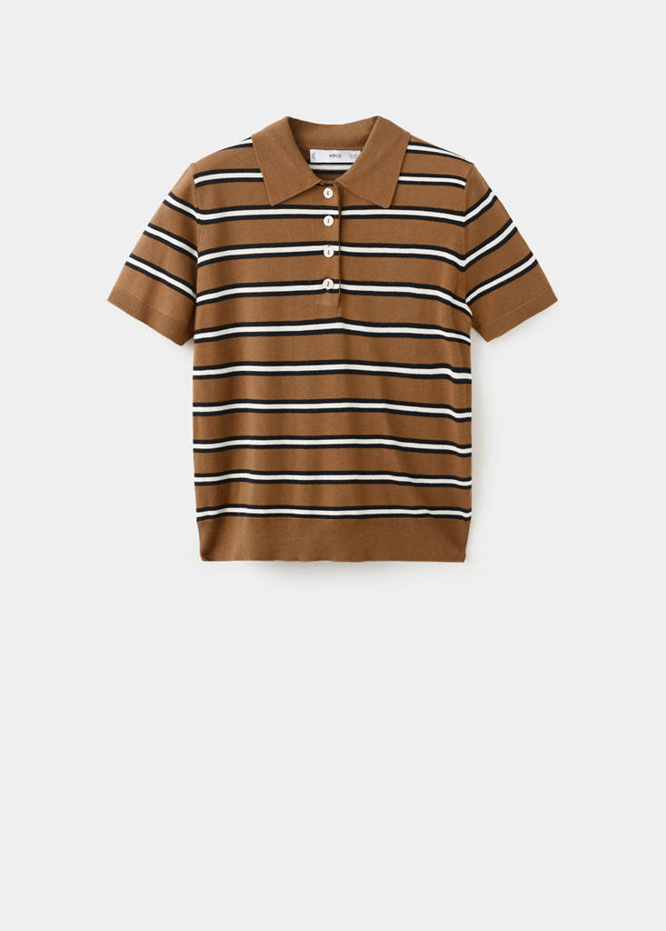 Pull-Over Rayures Col Polo