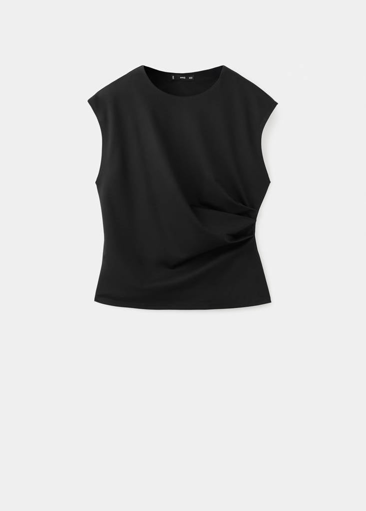 T-Shirt Détails Froncés