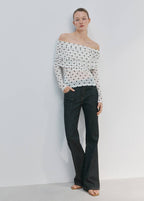 T-Shirt À Pois Bustier