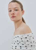 T-Shirt À Pois Bustier