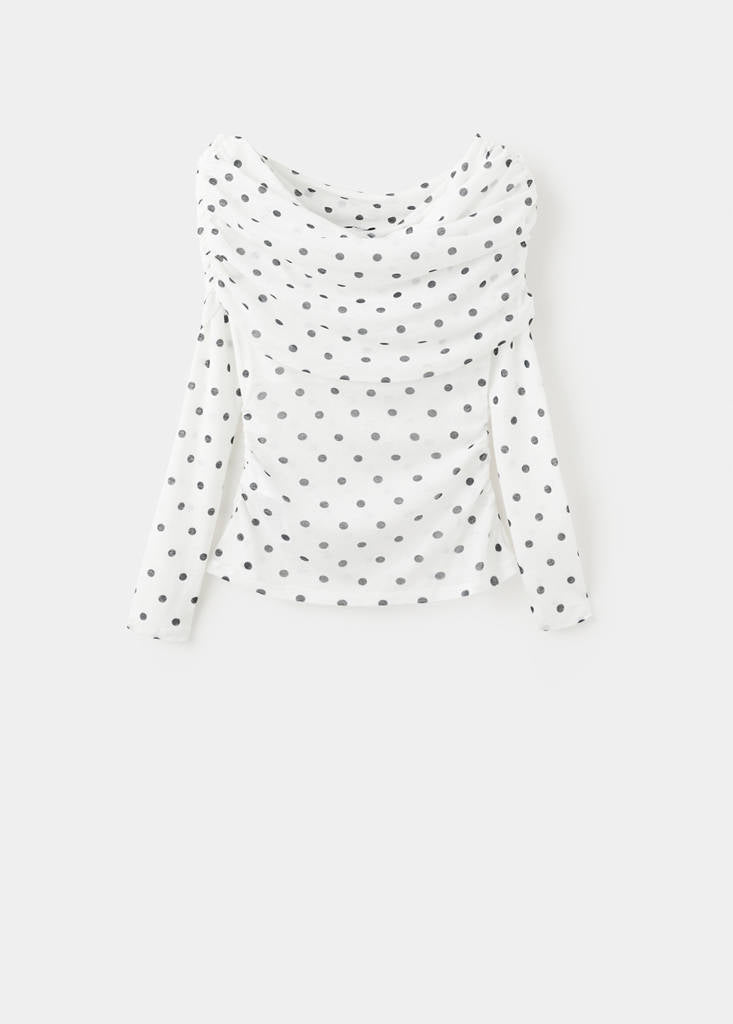T-Shirt À Pois Bustier