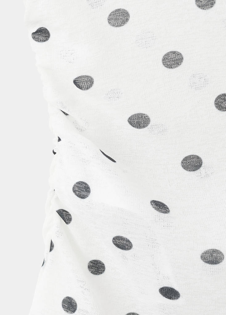 T-Shirt À Pois Bustier