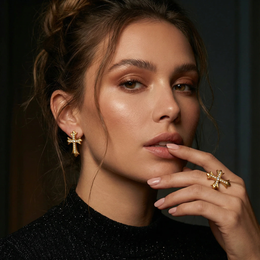Gothic Cross Earrings