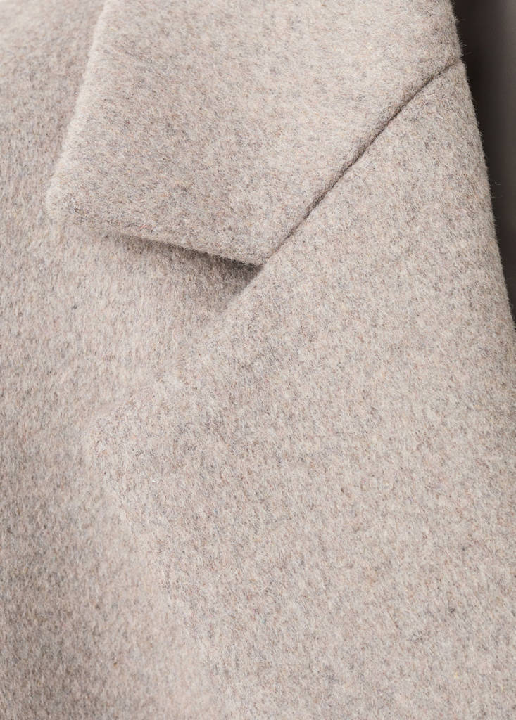 Manteau Laine Mélangée Double Boutonnage