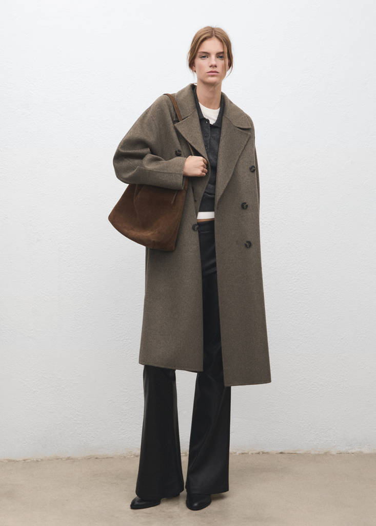 Manteau Laine Fait Main Oversize