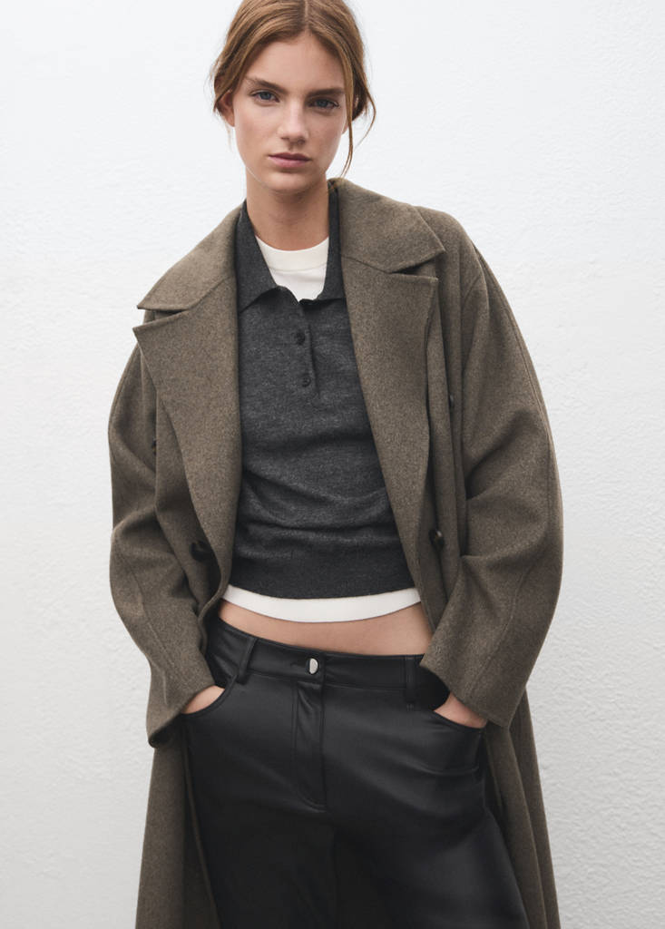 Manteau Laine Fait Main Oversize