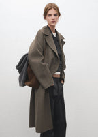 Manteau Laine Fait Main Oversize