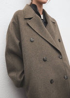 Manteau Laine Fait Main Oversize