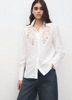 Chemise Détails Ajourés Broderies