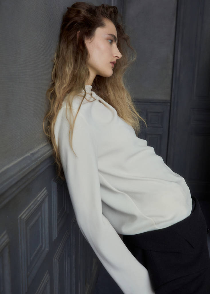 Blouse Col Bateau Drapé