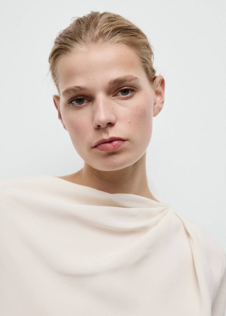 Blouse Col Bateau Drapé