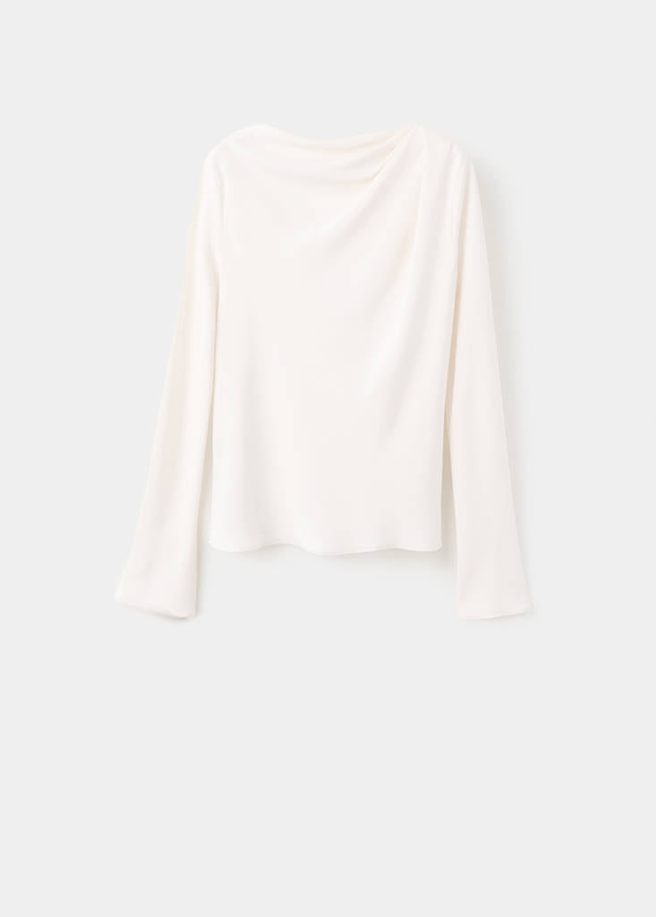 Blouse Col Bateau Drapé