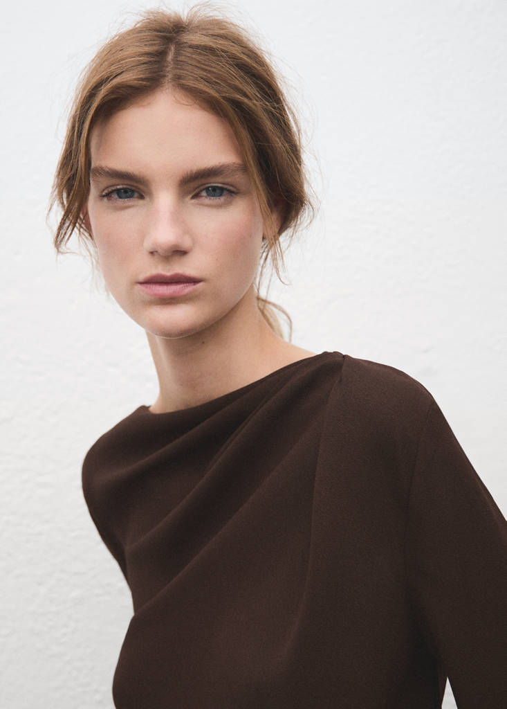 Blouse Col Bateau Drapé
