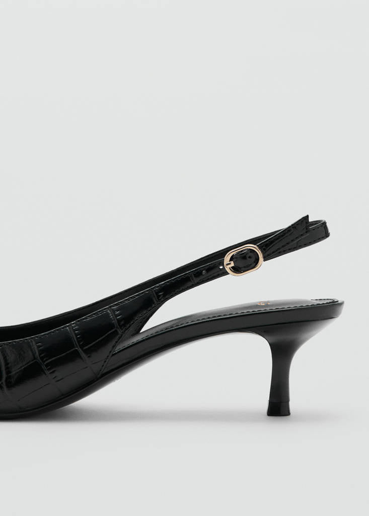 Chaussures Talon Effet Croco